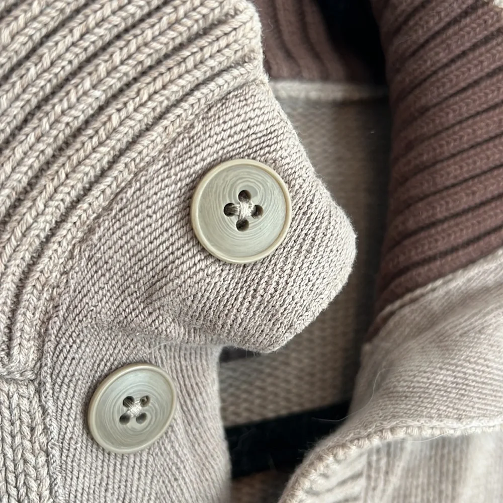 Old Navy | Mock Neck Half Button Down Sweater Ribbed Cuff Size Small Cotton Knit